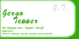 gergo tepper business card